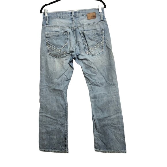 BKE Denim Carter Mens Blue Light Wash Jeans Straight Fit 100% Cotton Size 30S - Picture 3 of 5